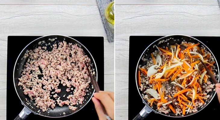 Step 3 Stir-fried vermicelli with minced meat