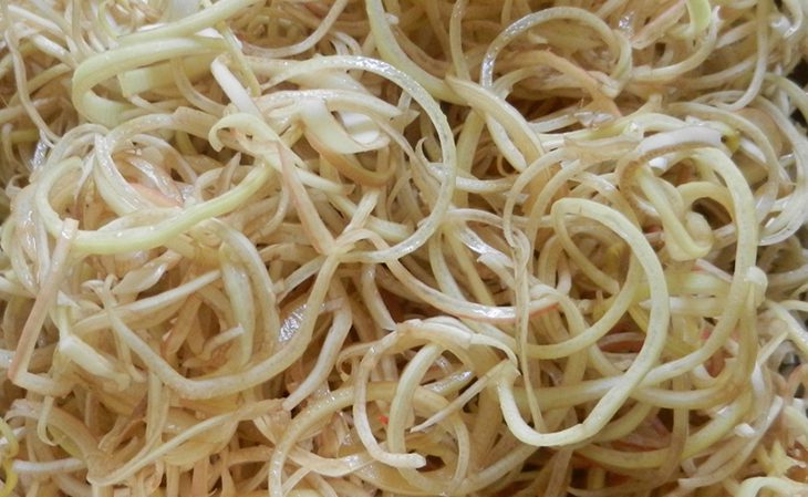 Step 1 Prepare ingredients for Fried Tofu Banana Flower Salad