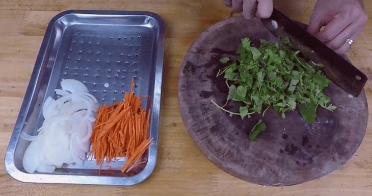 Step 1 Prepare ingredients for Fried Tofu Banana Flower Salad