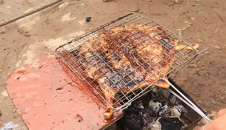 Step 5 Grilling the duck Grilled duck Van Dinh