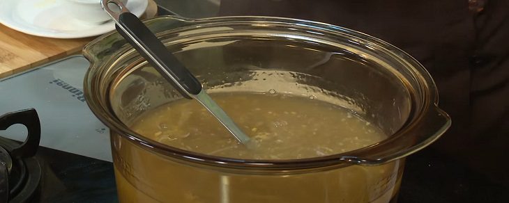 Step 3 Cook corn soup Vegetarian corn soup