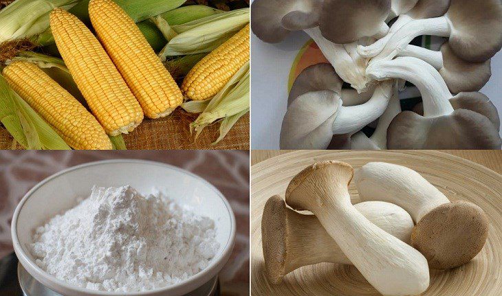 Ingredients for vegetarian corn soup