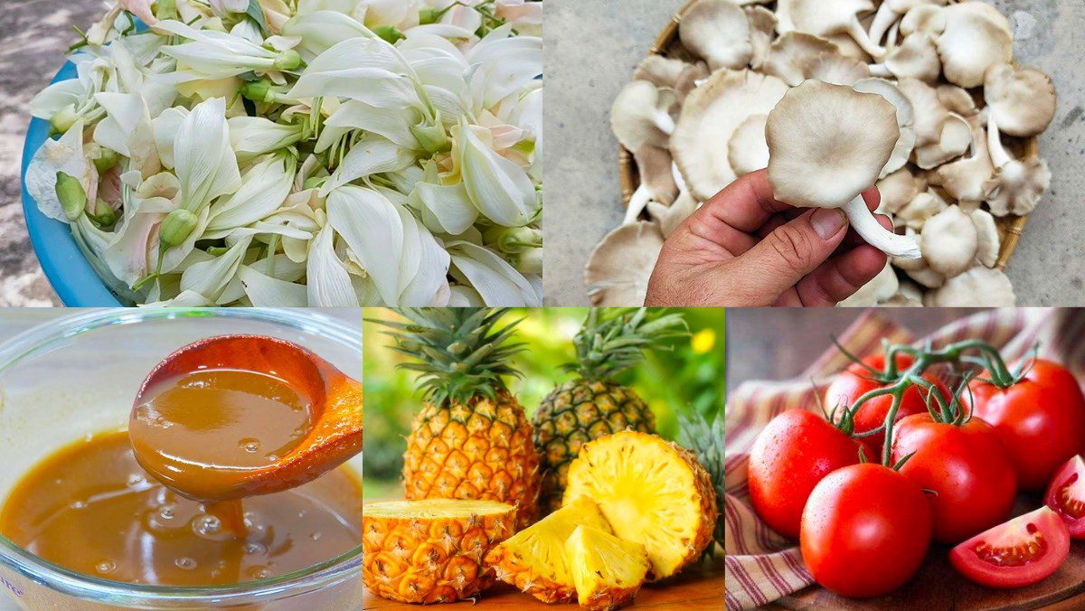 Ingredients for vegetarian sour soup