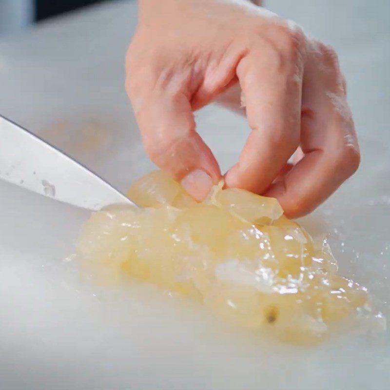 Step 2 Cut the lobster meat for Sashimi