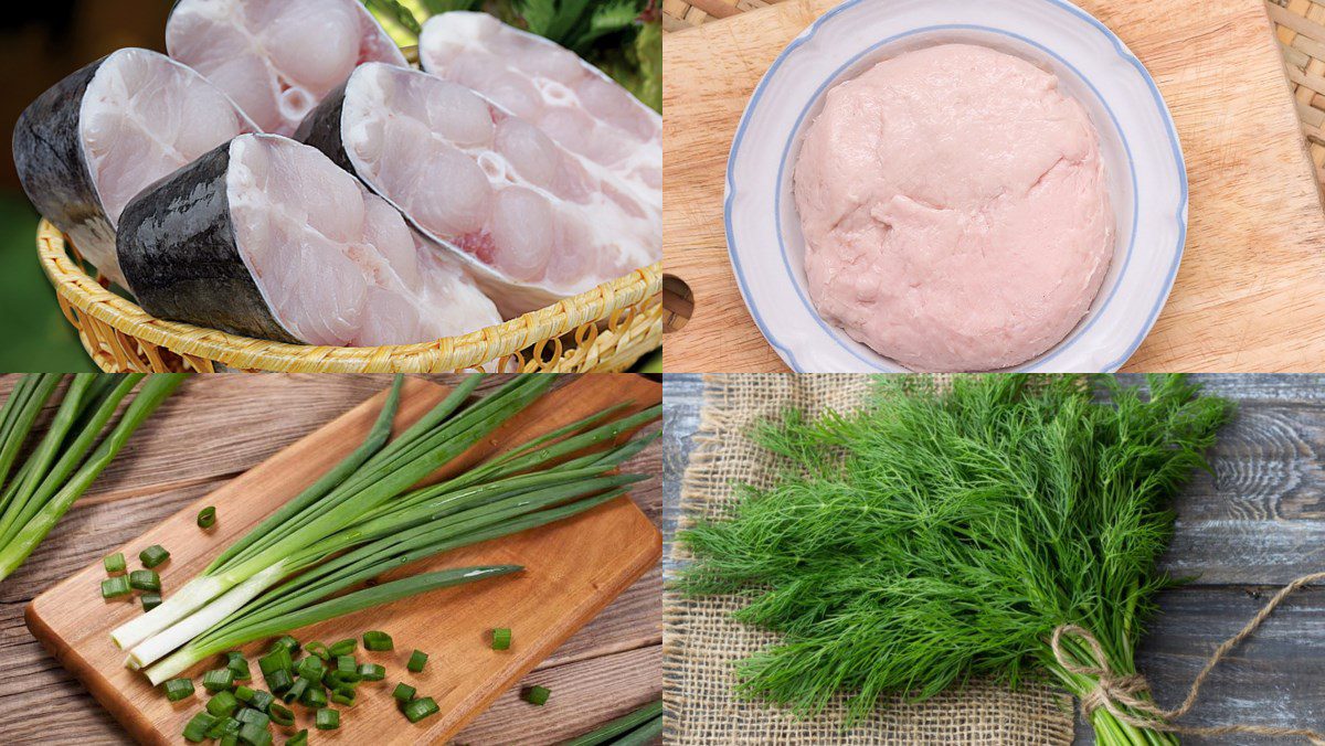 Ingredients for mackerel fish cake