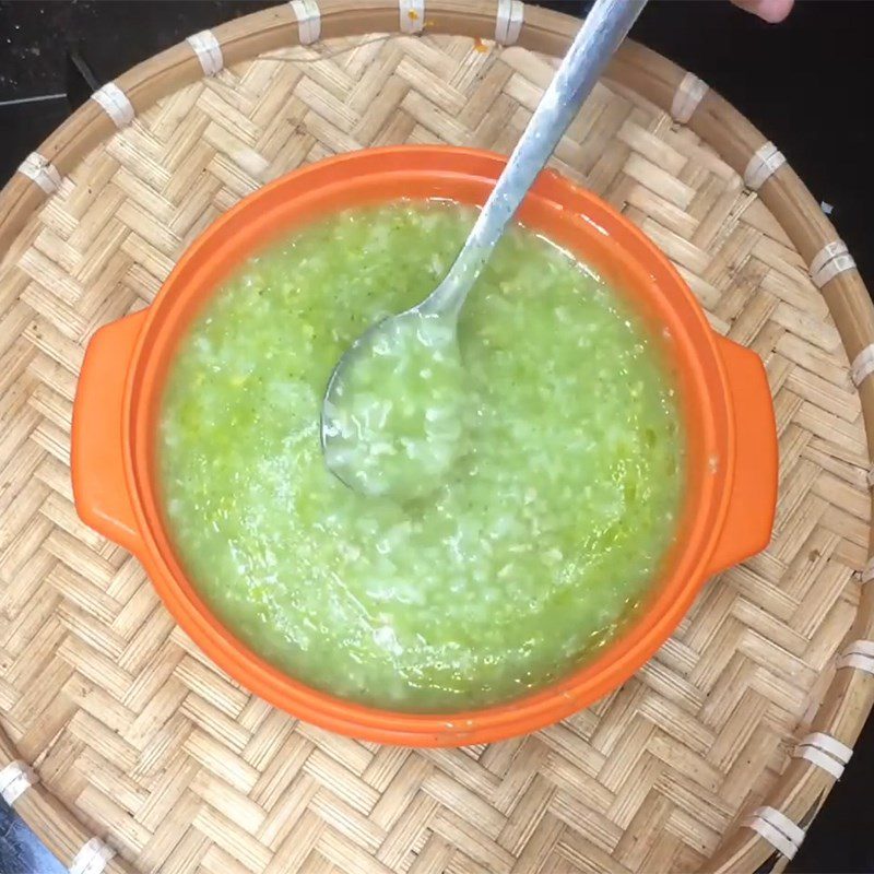 Step 5 Finished product Pennywort porridge with pork