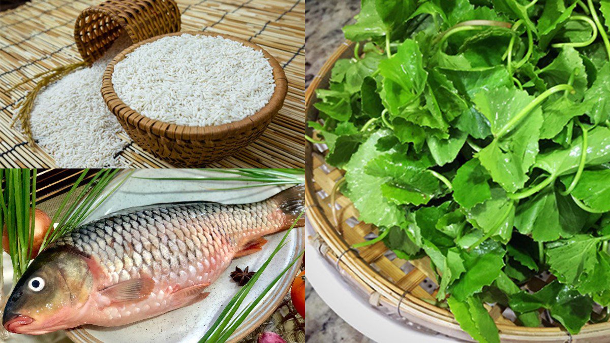 Ingredients for watercress porridge