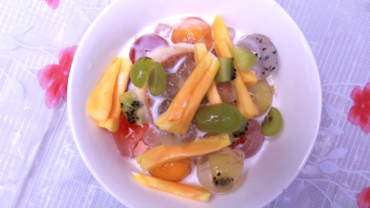 Caramel Fruit Jelly Pudding