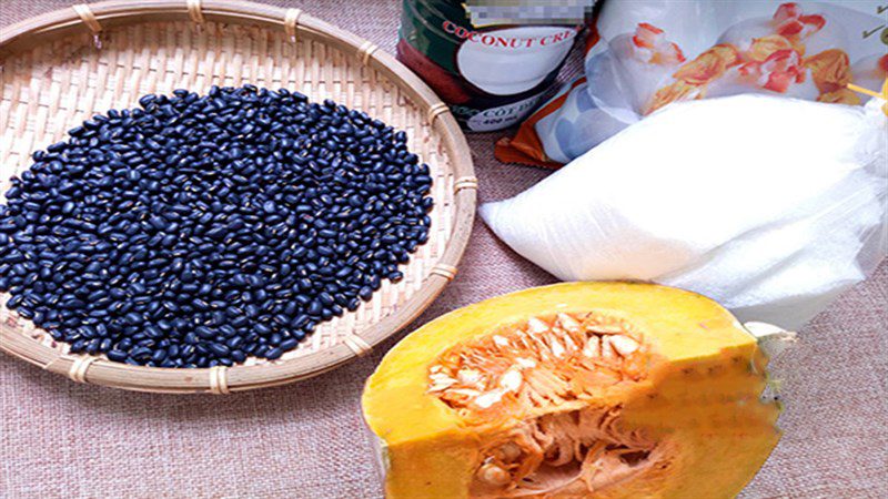 Ingredients for black bean pumpkin dessert and sweet potato pumpkin dessert