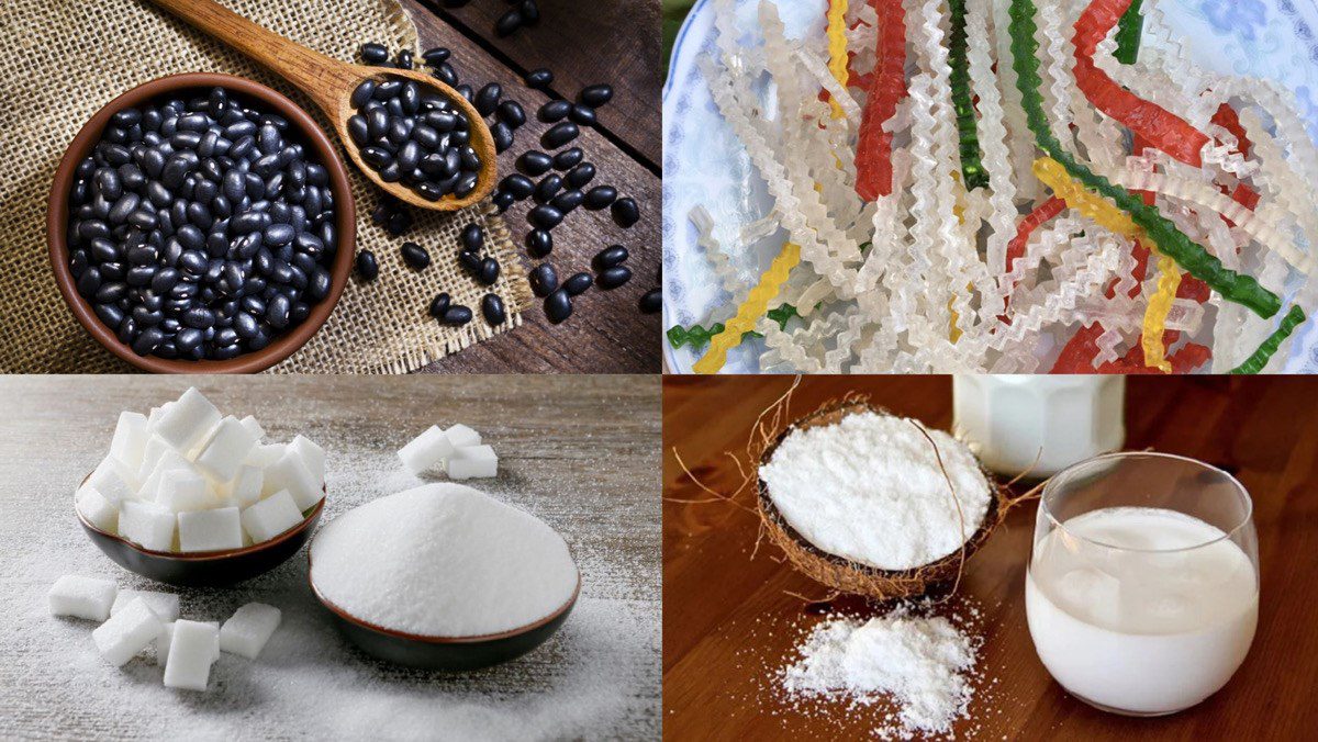 Ingredients for black bean sweet potato dessert