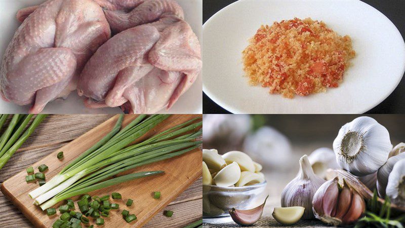 Ingredients for spicy salt grilled pigeon and grilled pigeon