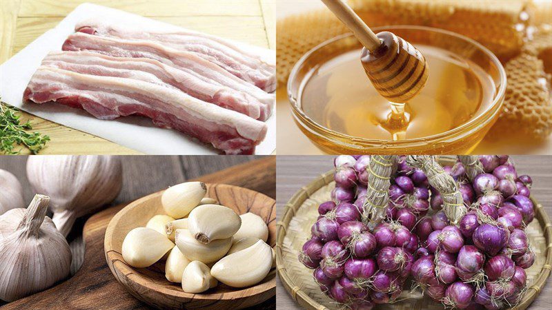 Ingredients for honey grilled pork