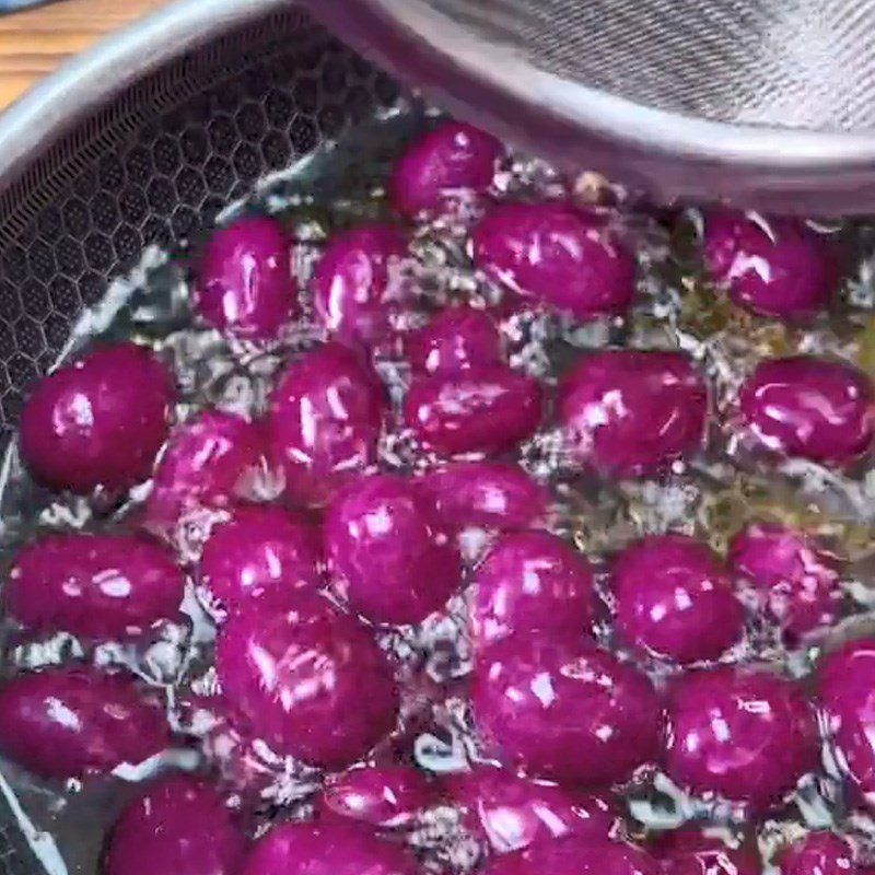 Step 3 Fry the cake Fried Sweet Potato Cake (Recipe shared from TikTok Cook with TasteVN)
