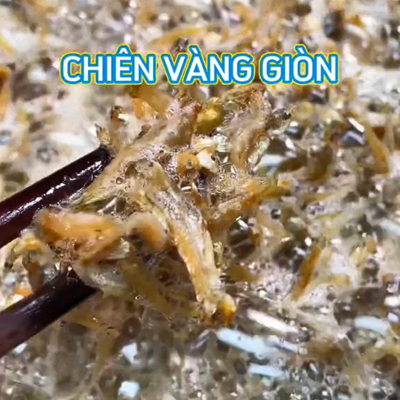 Step 1 Fry the Anchovies Fried Anchovy with Garlic Fish Sauce (Recipe shared from TikTok Let's Cook with TasteVN)