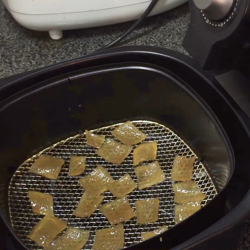 Step 4 Frying pork skin Crispy fried pork skin using an air fryer