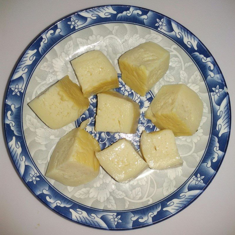 Step 3 Frying Tofu Tofu from Soy Milk