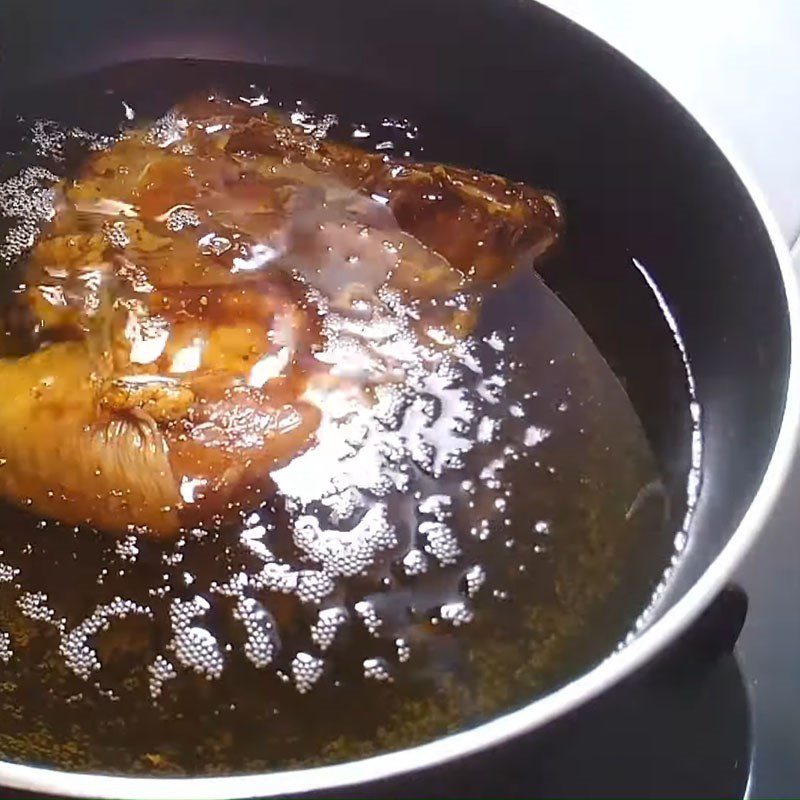 Step 3 Fry chicken Chicken noodle soup