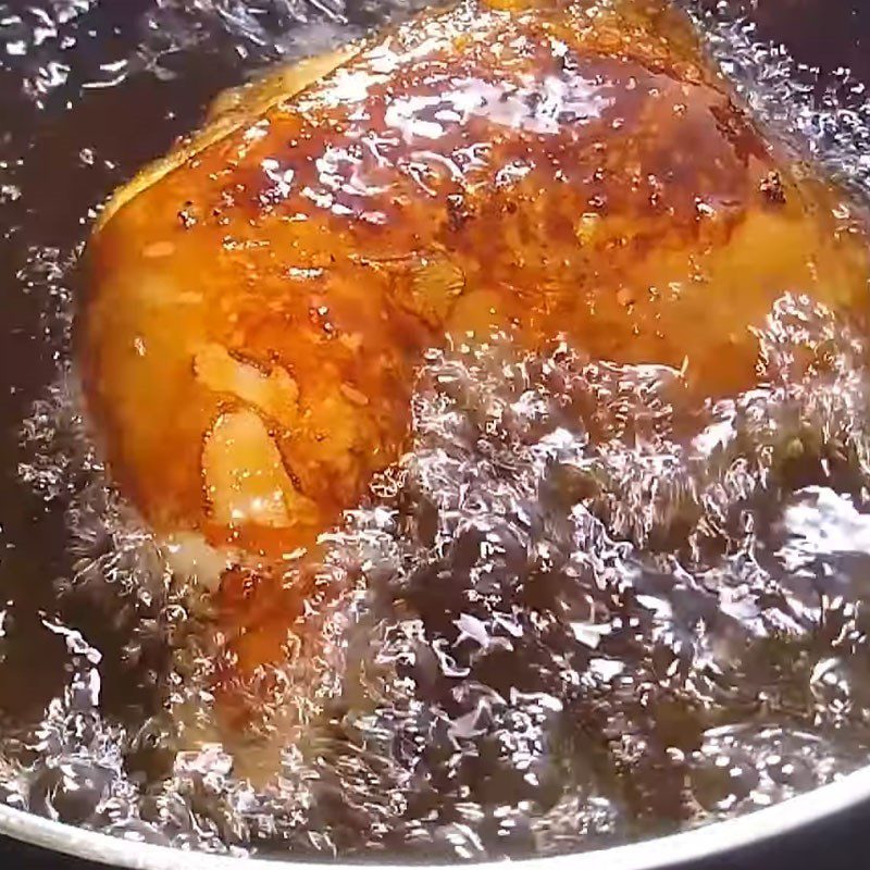 Step 3 Fry chicken Chicken noodle soup