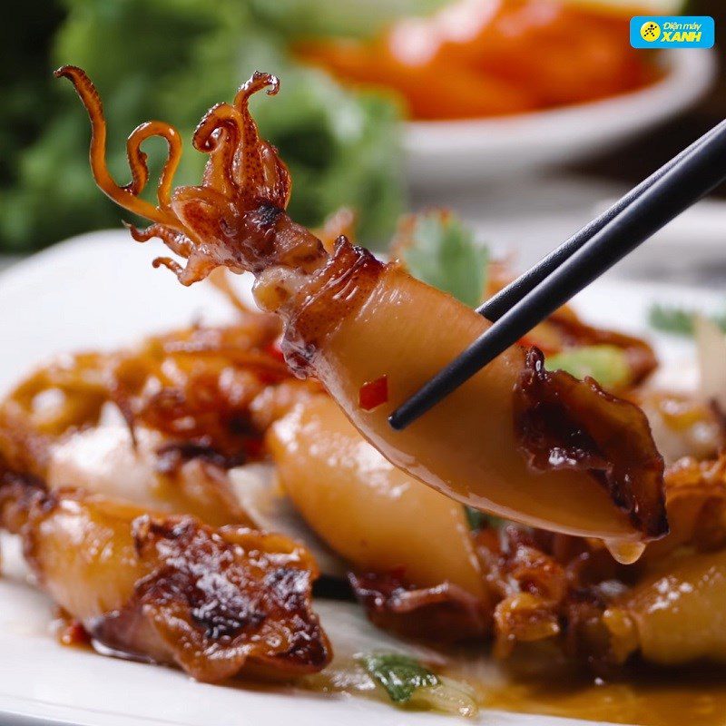 Step 5 Final product Squid eggs - fried squid with fish sauce