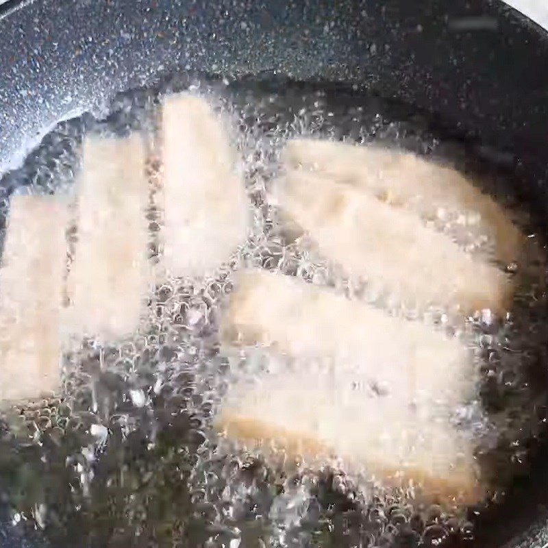 Step 2 Frying ribs Passion fruit sauce vegetarian