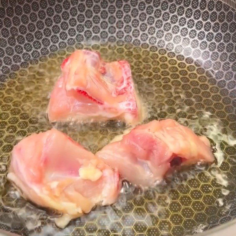 Step 2 Fry the chicken for Sweet and Sour Chicken (Recipe shared from Tiktok Cooking with TasteVN)