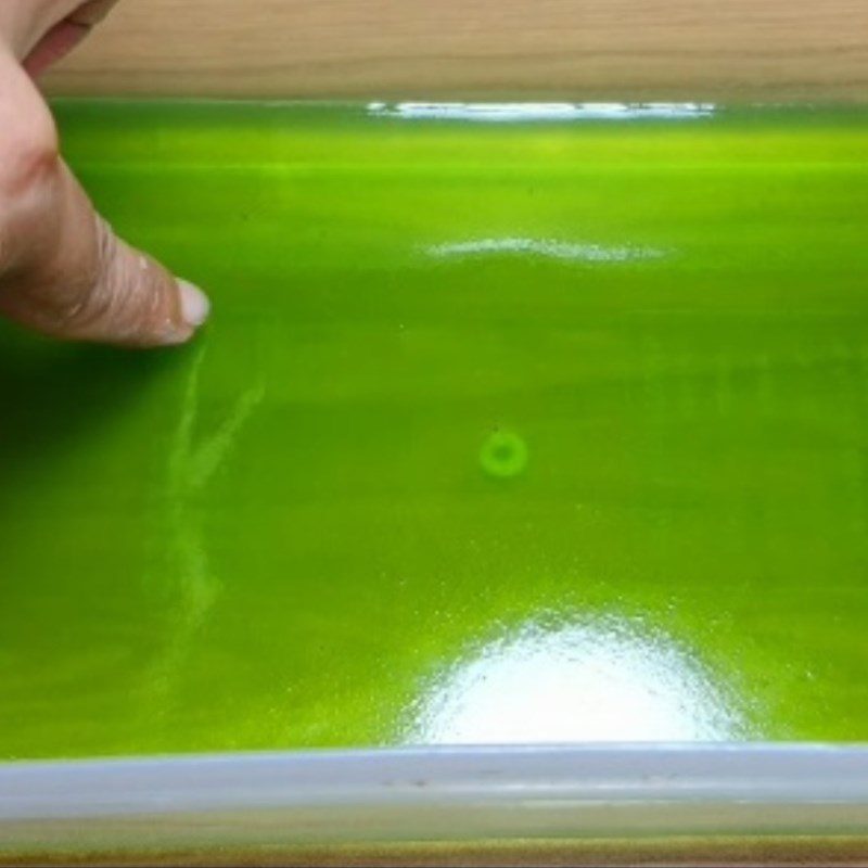 Step 5 Pour into molds Pandan leaf jelly with coconut milk