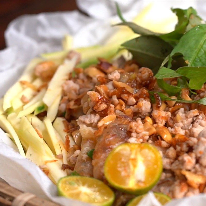 Step 5 Final Product Minced Meat Rice Paper with Fried Onion