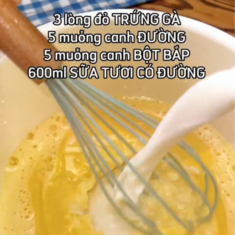 Step 1 Prepare the ingredients for Fried Fresh Milk Cake (Recipe shared from Tiktok Cooking with TasteVN)