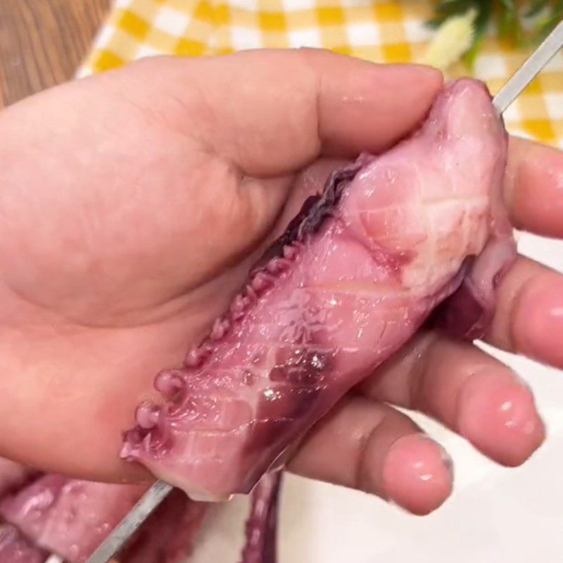 Step 1 Prepare the ingredients for Grilled Octopus Tentacles with Satay (Recipe shared from Tiktok Let's Cook with TasteVN)