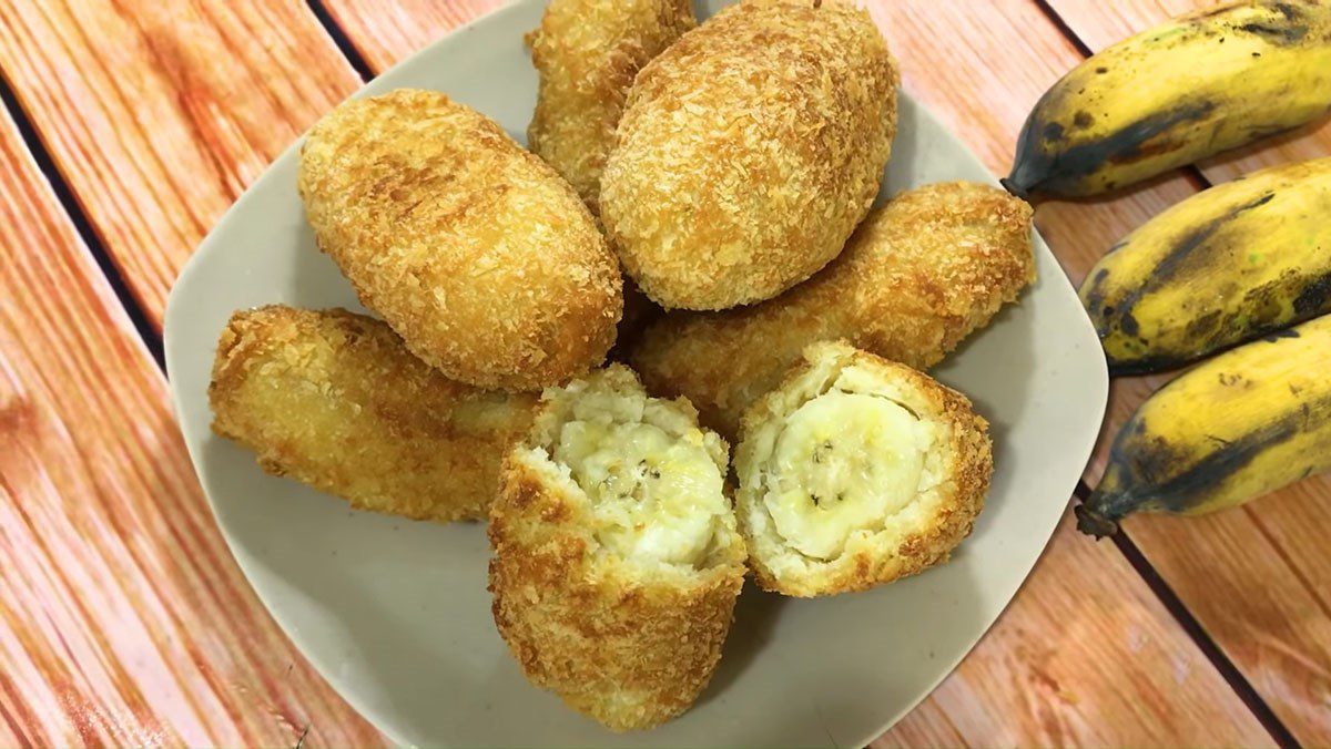 Deep-fried bananas