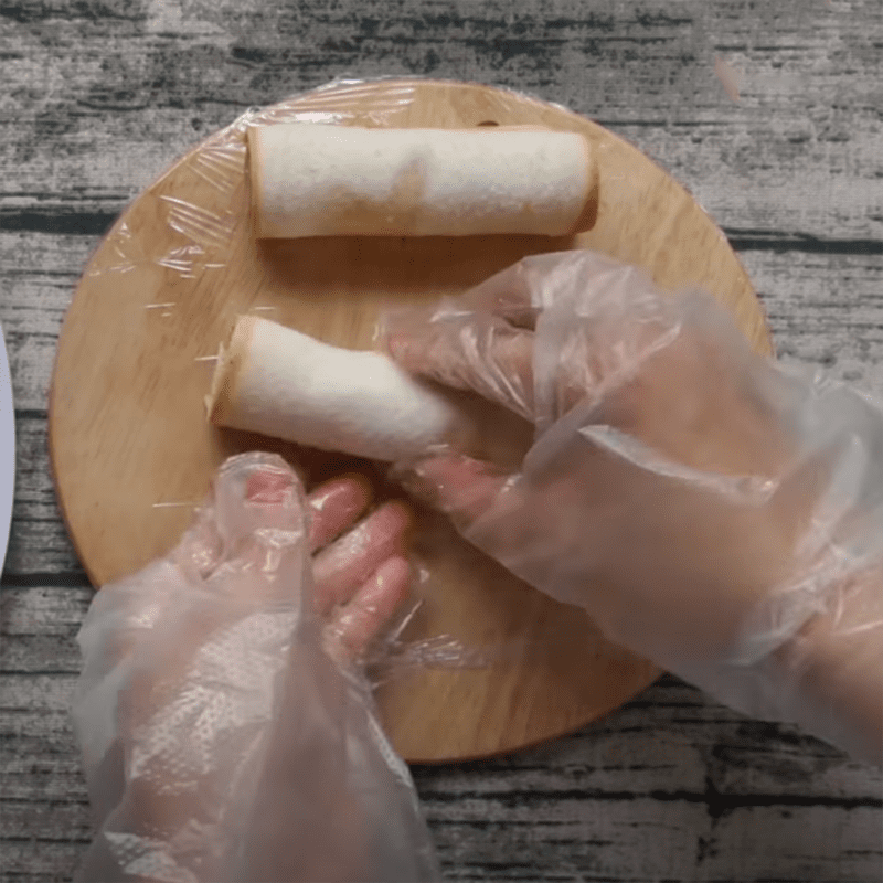 Step 2 Wrap the bread sausage cheese roll
