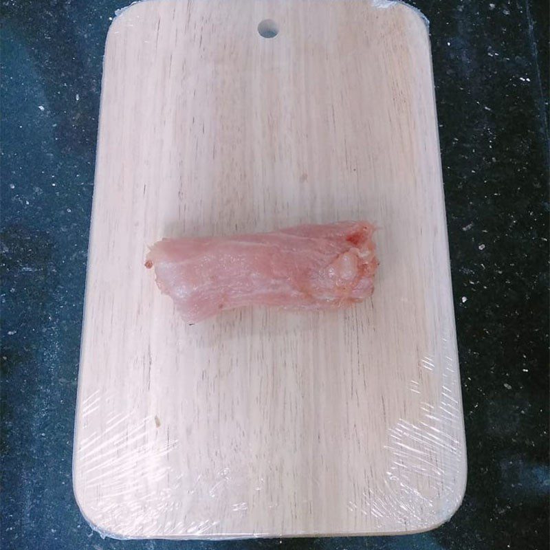 Step 3 Wrap the cheese for Cheese-wrapped Meat