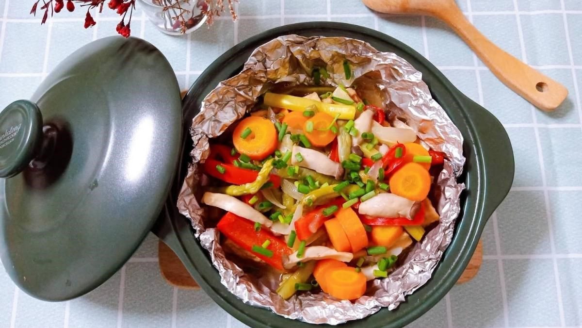 Baked tofu in foil using an oven