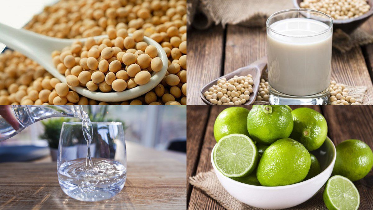 Ingredients for tofu dish using sour water