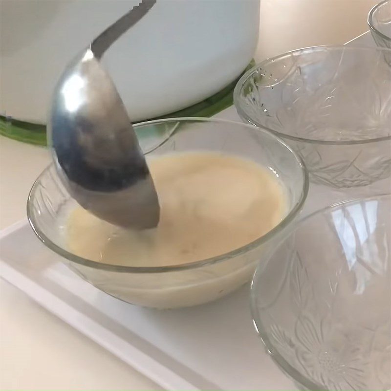 Step 2 Pouring into molds Lychee Soy Milk Pudding