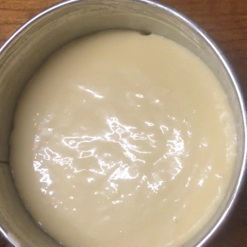 Step 5 Pouring and baking the cake Soft yogurt sponge cake using air fryer