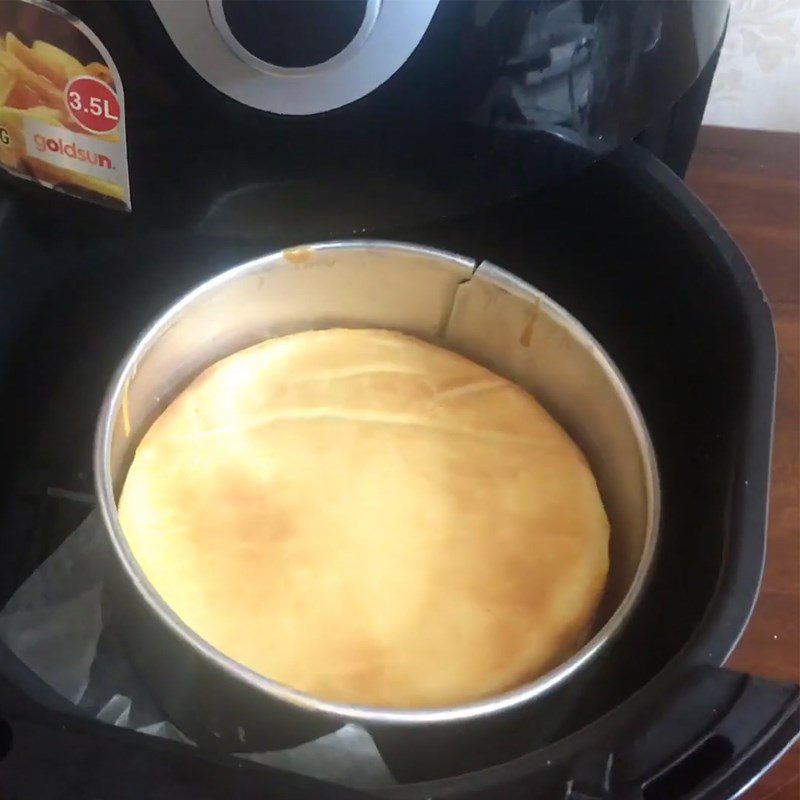 Step 5 Pouring and baking the cake Soft yogurt sponge cake using air fryer