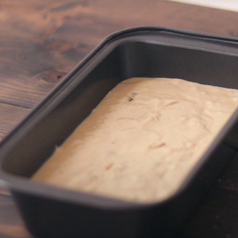 Step 5 Pour into the mold and bake the cake Vegan Raisin Sponge Cake