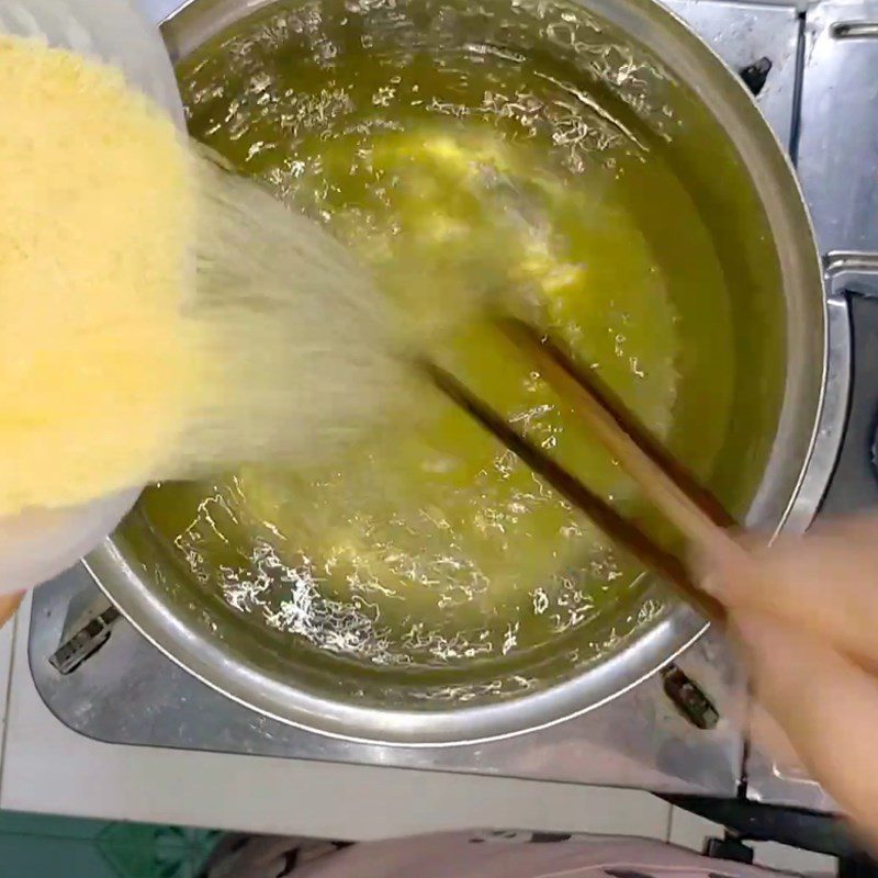 Step 1 Prepare Pandan Jelly for Durian and Palm Sugar Pudding