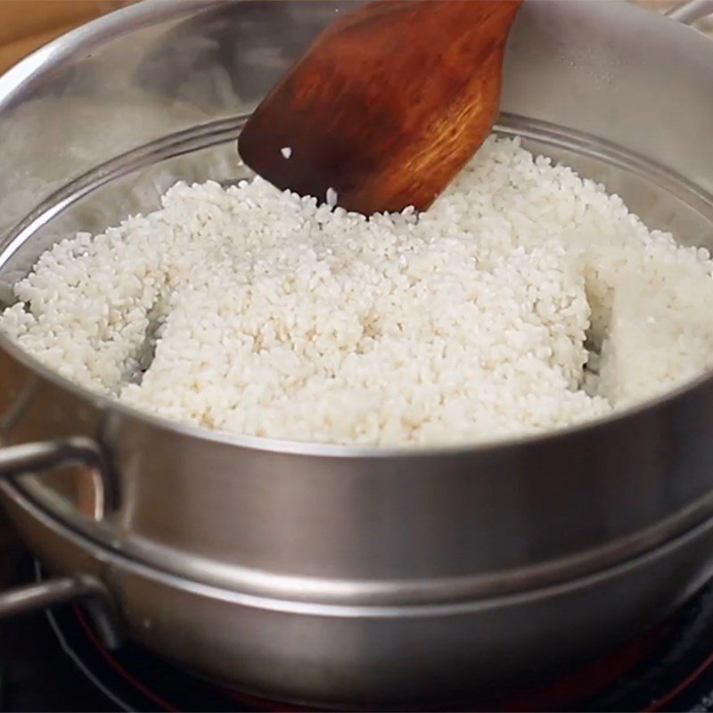 Step 3 Steamed Sticky Rice Anchovy Sticky Rice