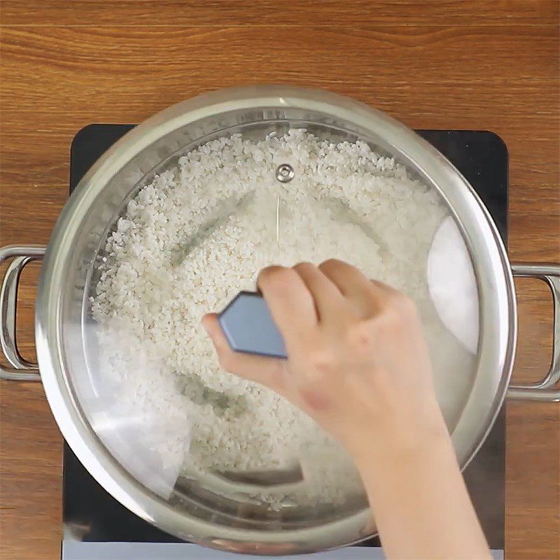 Step 3 Steamed Sticky Rice Anchovy Sticky Rice