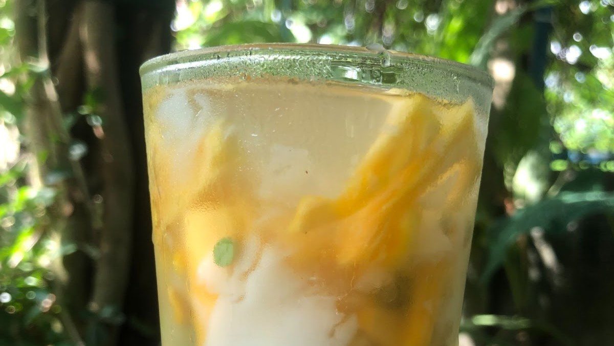 Coconut with calamondin and jackfruit