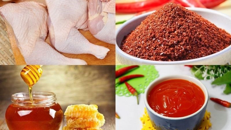 Ingredients for spicy grilled chicken thighs