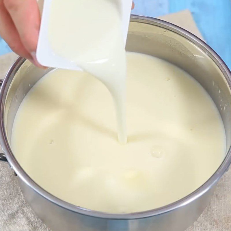 Step 2 Cook the mixture Durian yogurt jelly