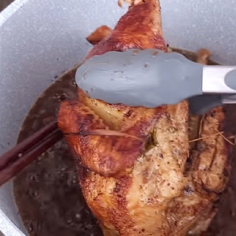 Step 4 Fried Chicken Cooking Chicken in a Pan