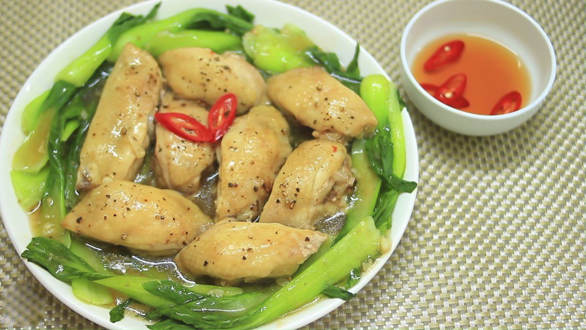 Bok Choy Steamed Chicken