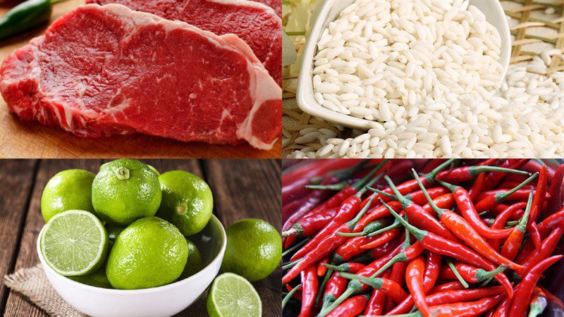 Ingredients for Thai beef salad