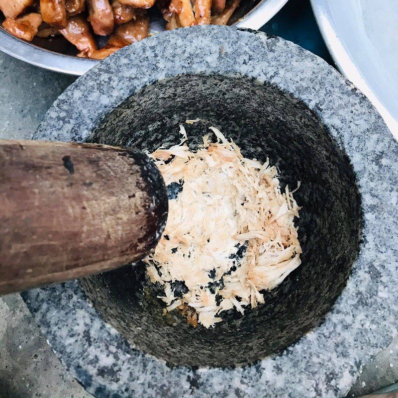 Step 4 Shredded pork meat (recipe shared by a user)