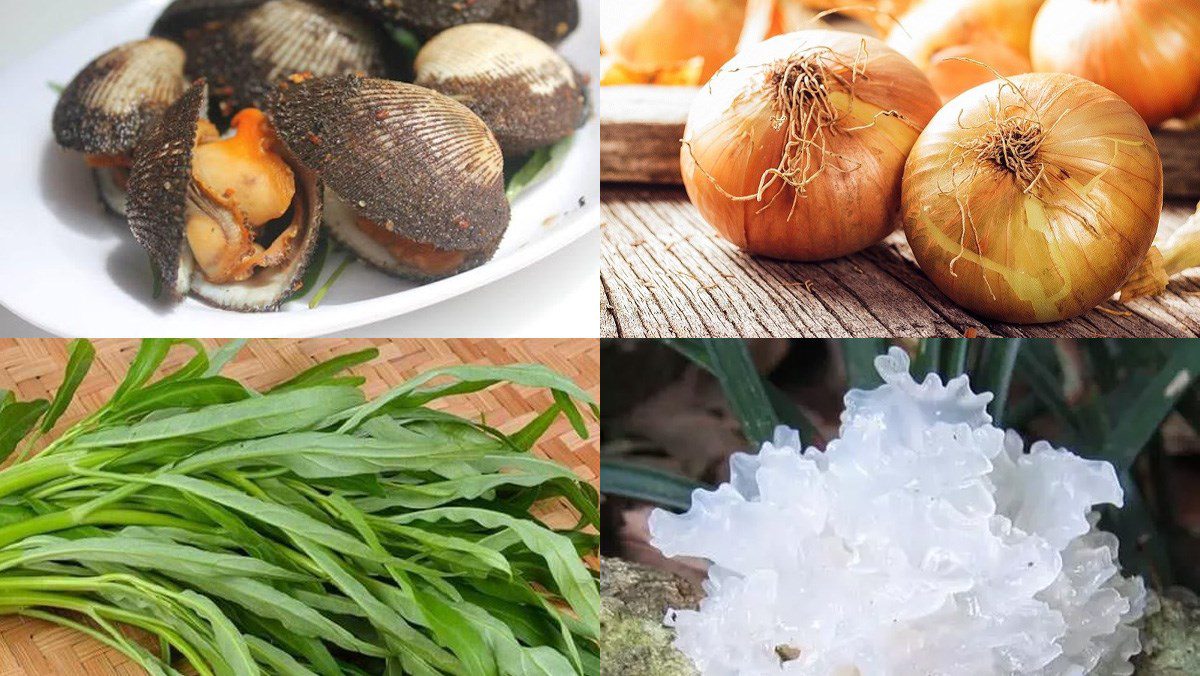 Ingredients for the dish of sour and sweet long shell salad