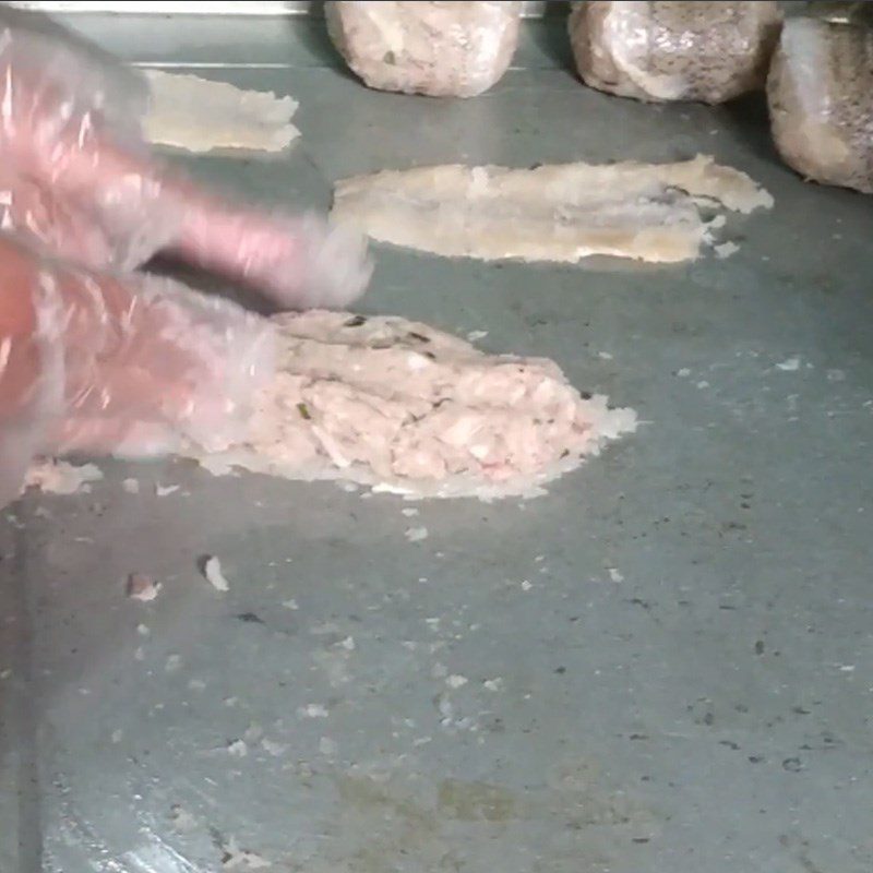 Step 3 Wrap the fish Grilled fish with green onions